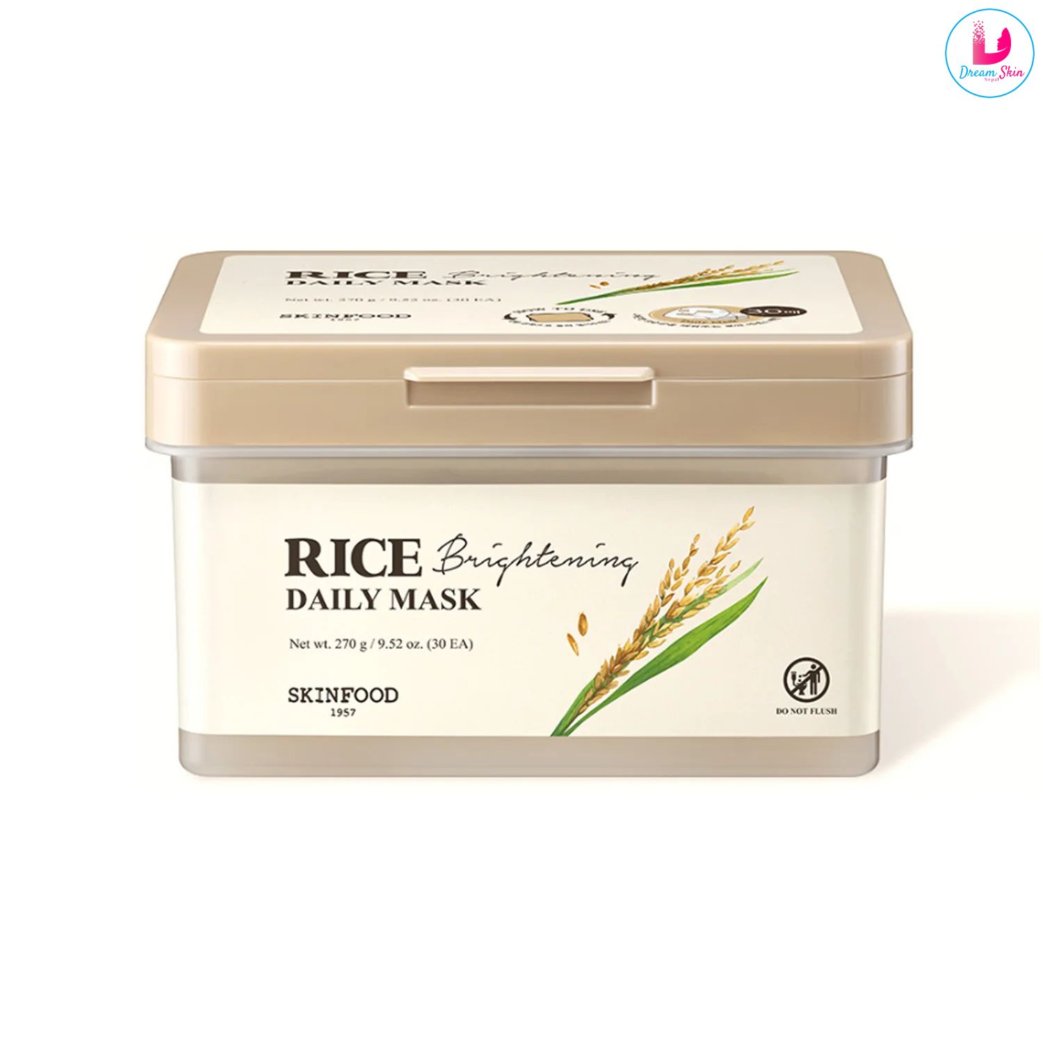 Skinfood Rice Brightening Daily Mask [30 sheets] 